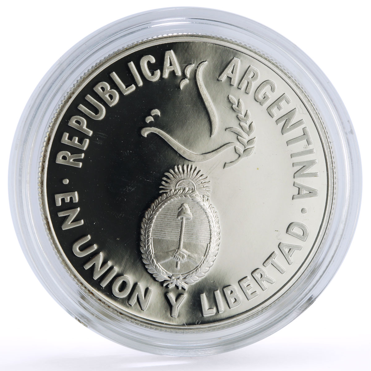 Argentina 1 peso United Nations UN Logo 50th Anniversary proof silver coin 1995