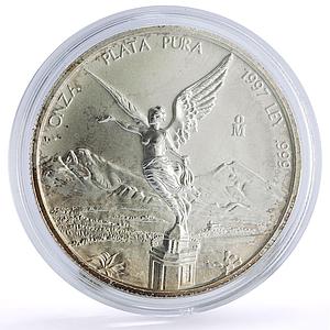 Mexico 1 onza Libertad Angel of Independence silver coin 1997