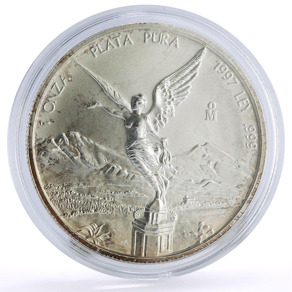 Mexico 1 onza Libertad Angel of Independence silver coin 1997