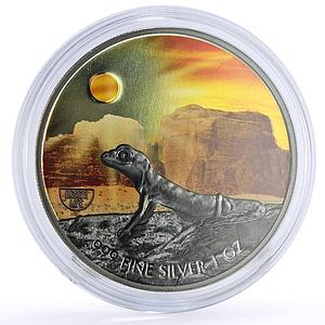 Niue 2 dollars Conservation Wildlife Gecko Lizard Desert Fauna silver coin 2020