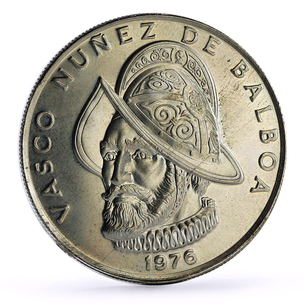 Panama 1 balboa Explorer Vasco Nunez de Balboa Error LEY CuNi coin 1976