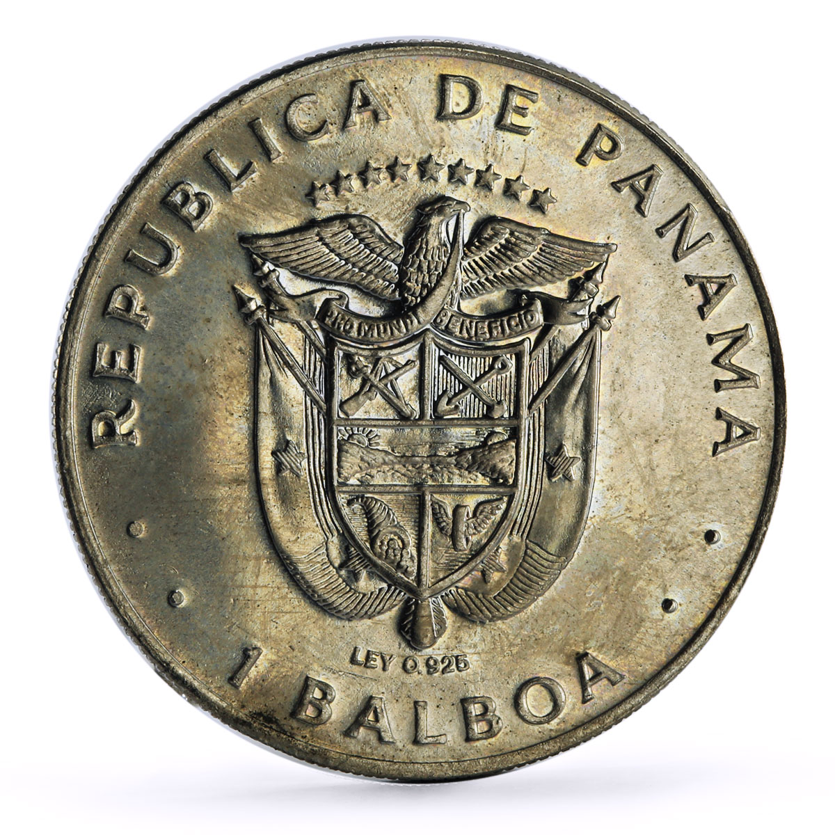 Panama 1 balboa Explorer Vasco Nunez de Balboa KM-39.2 Error LEY CuNi coin 1976