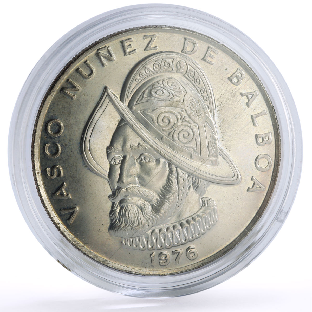 Panama 1 balboa Explorer Vasco Nunez de Balboa KM-39.2 Error LEY CuNi coin 1976