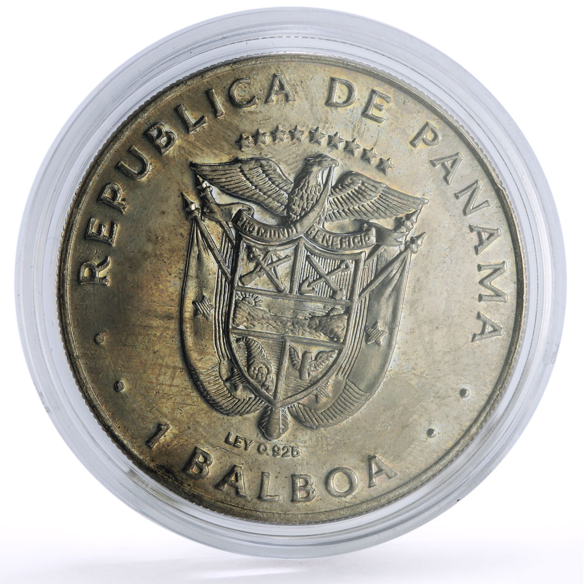 Panama 1 balboa Explorer Vasco Nunez de Balboa KM-39.2 Error LEY CuNi coin 1976