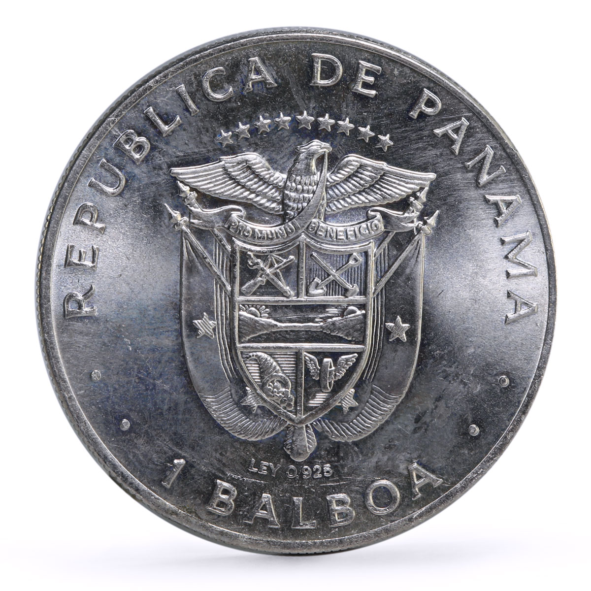 Panama 1 balboa Explorer Vasco Nunez de Balboa KM-39.2 Error LEY CuNi coin 1976