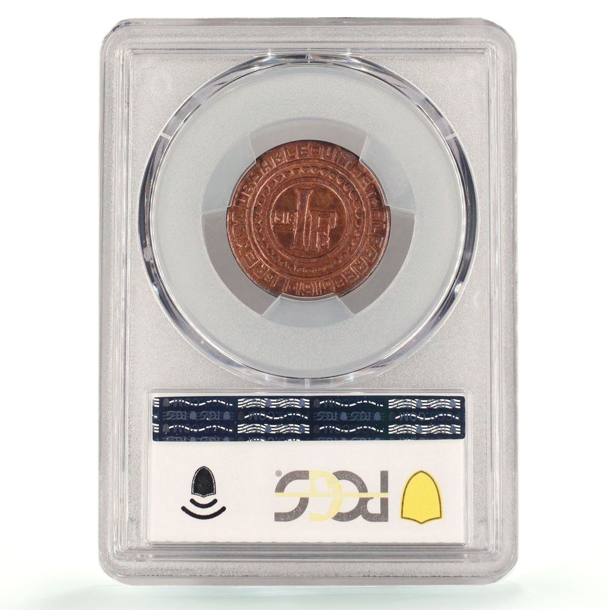 Belgium Ghent 1 franken German Occupation Coinage KM-Tn2 MS62 PCGS coin 1915