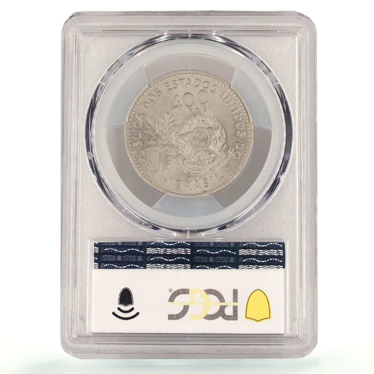 Brazil 400 reis Regular Coinage Libertad Liberty KM-505 MS62 PCGS CuNi coin 1901