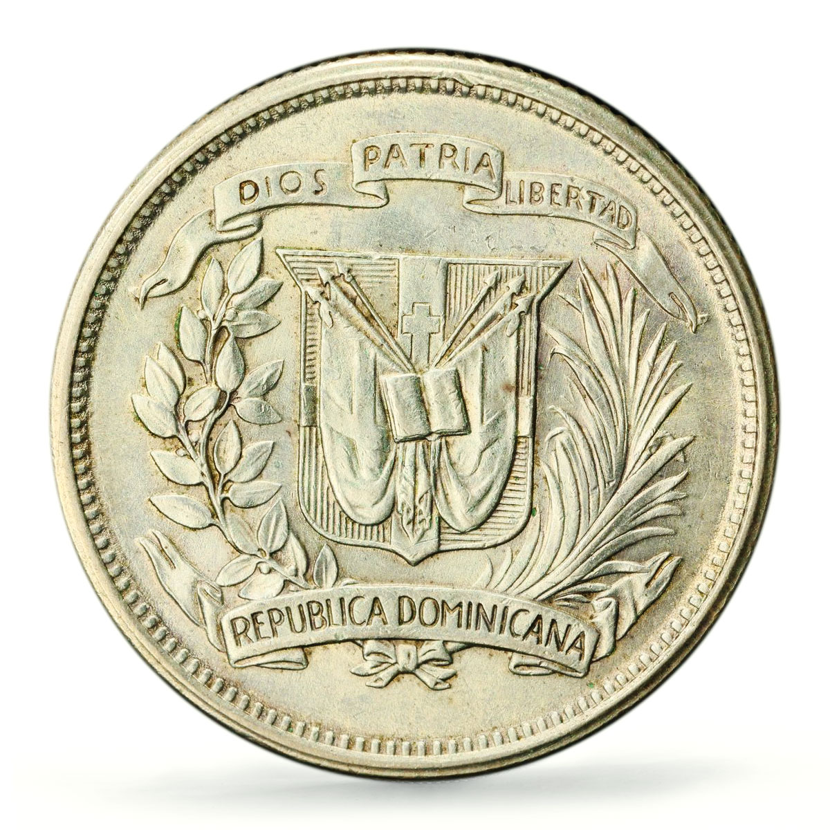 Dominican Republic 20 centavos Regular Coinage KM-20 MS62 PCGS silver coin 1952