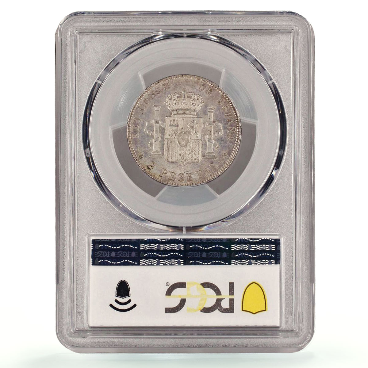 Spain 2 pesetas Regular Coinage Alfonso XIII KM-725 MS61 PCGS silver coin 1905