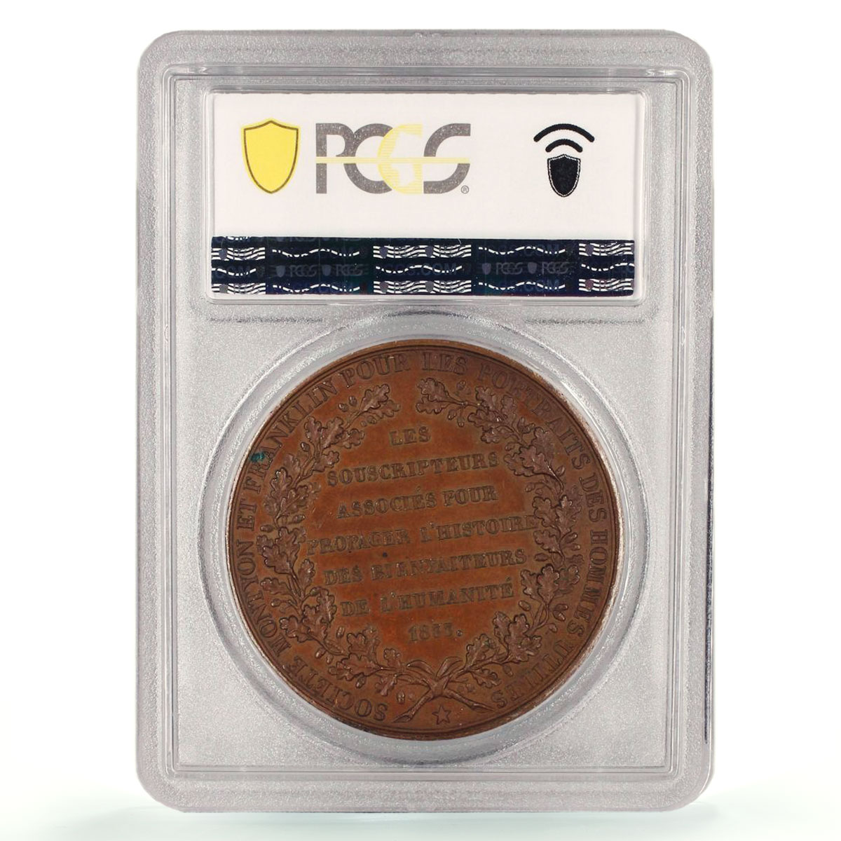 France Franklin Montyon Society Politics SP63 PCGS bronze token medal coin 1833