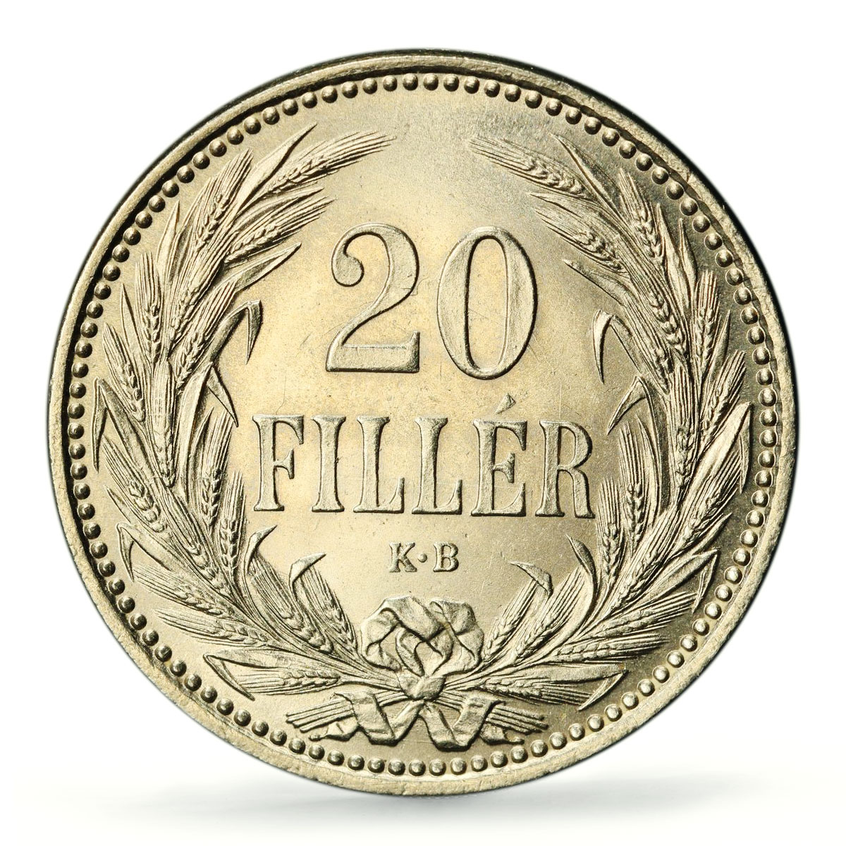 Hungary 20 filler Francis Joseph I Coinage KM-483 MS65 PCGS nickel coin 1893