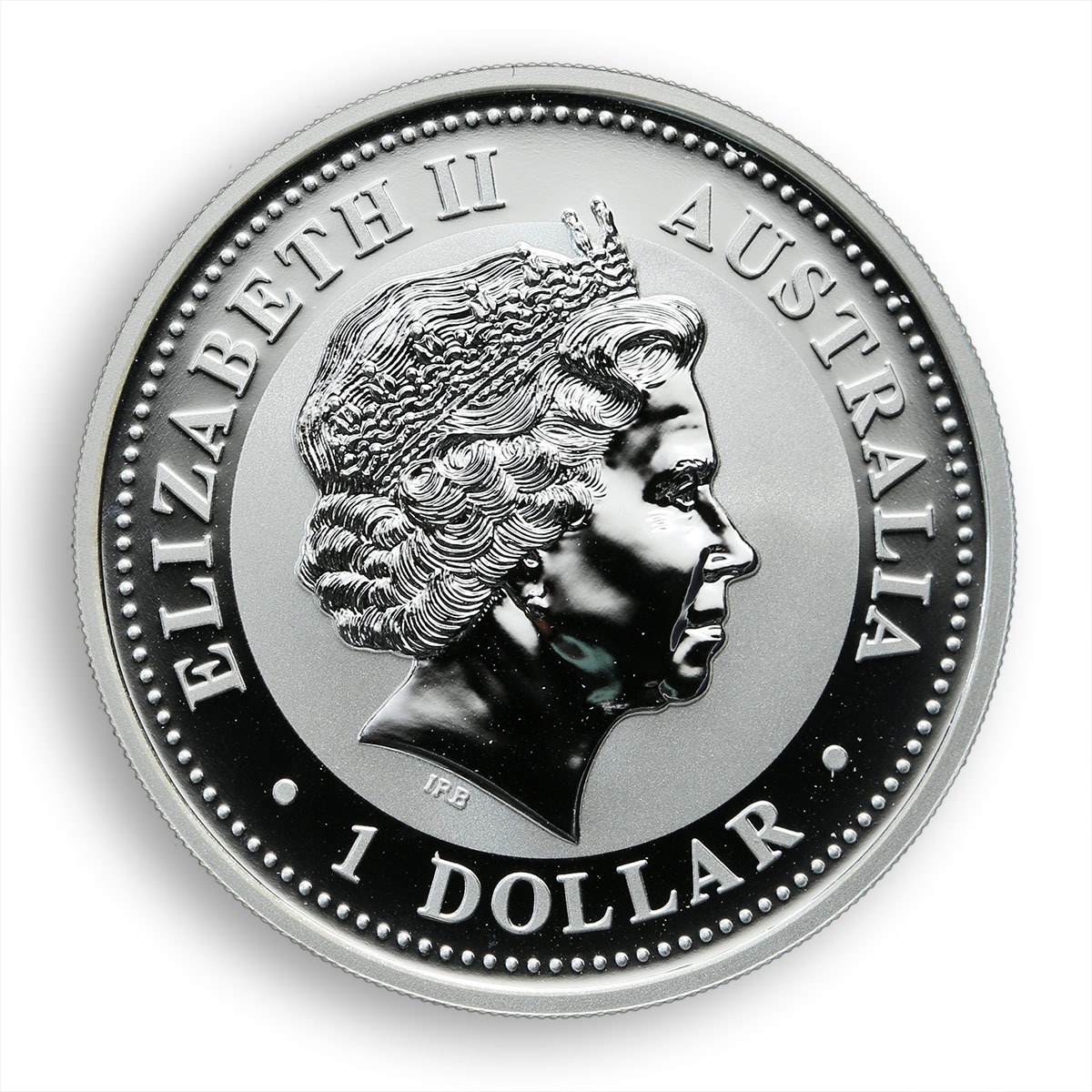 Australia, 1 Dollar, Lunar YEAR OF THE SNAKE Gilded, Silver 1oz, 2001