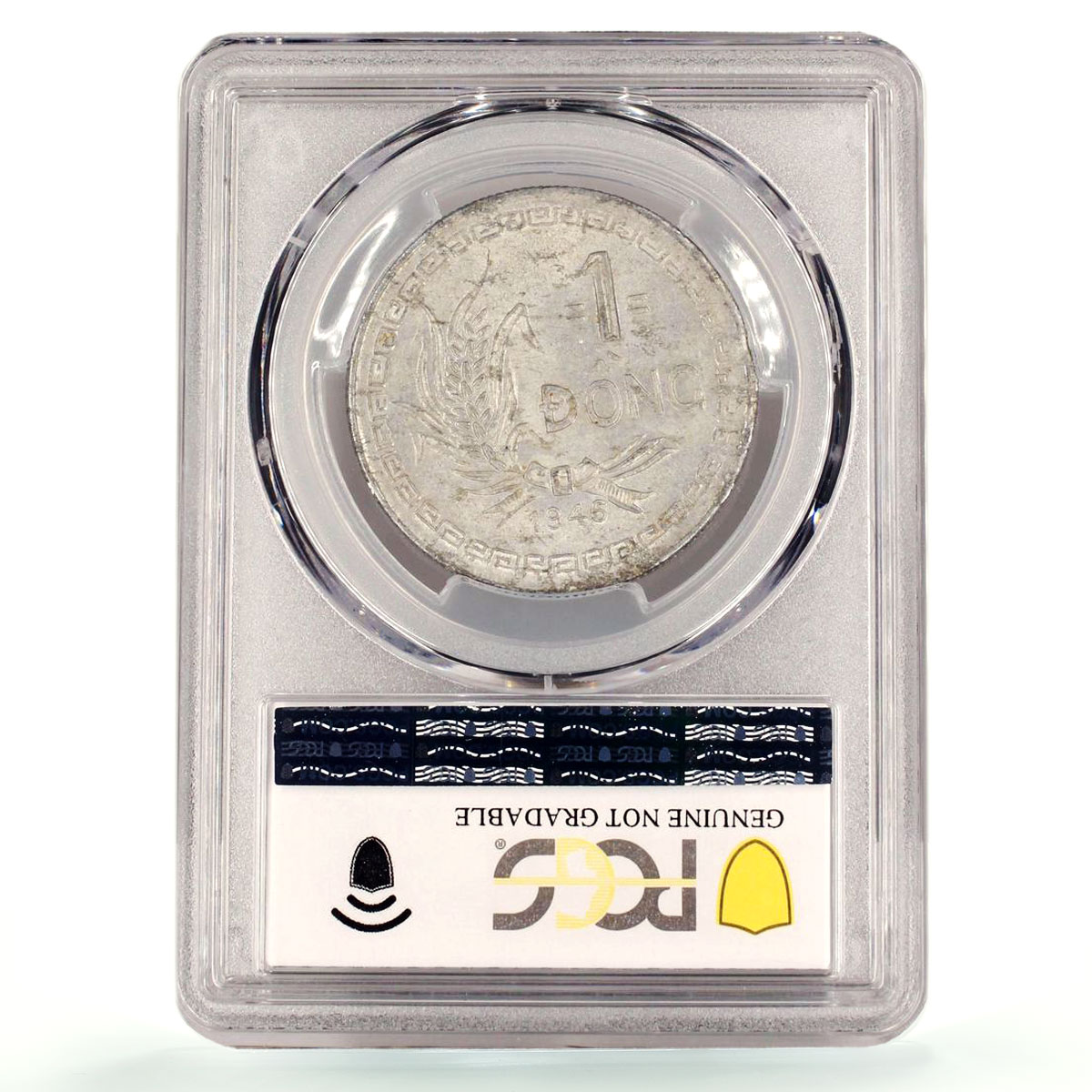 Vietnam 1 dong President Ho Chi Minh Politics KM-3 UNC PCGS aluminum coin 1946