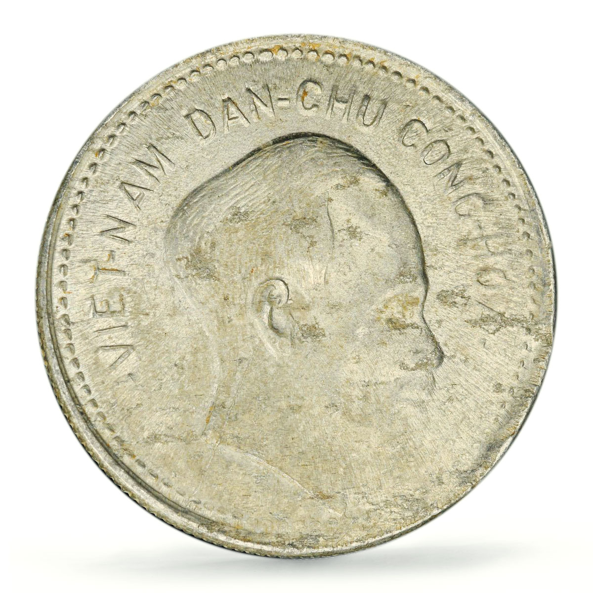 Vietnam 1 dong President Ho Chi Minh Politics KM-3 UNC PCGS aluminum coin 1946