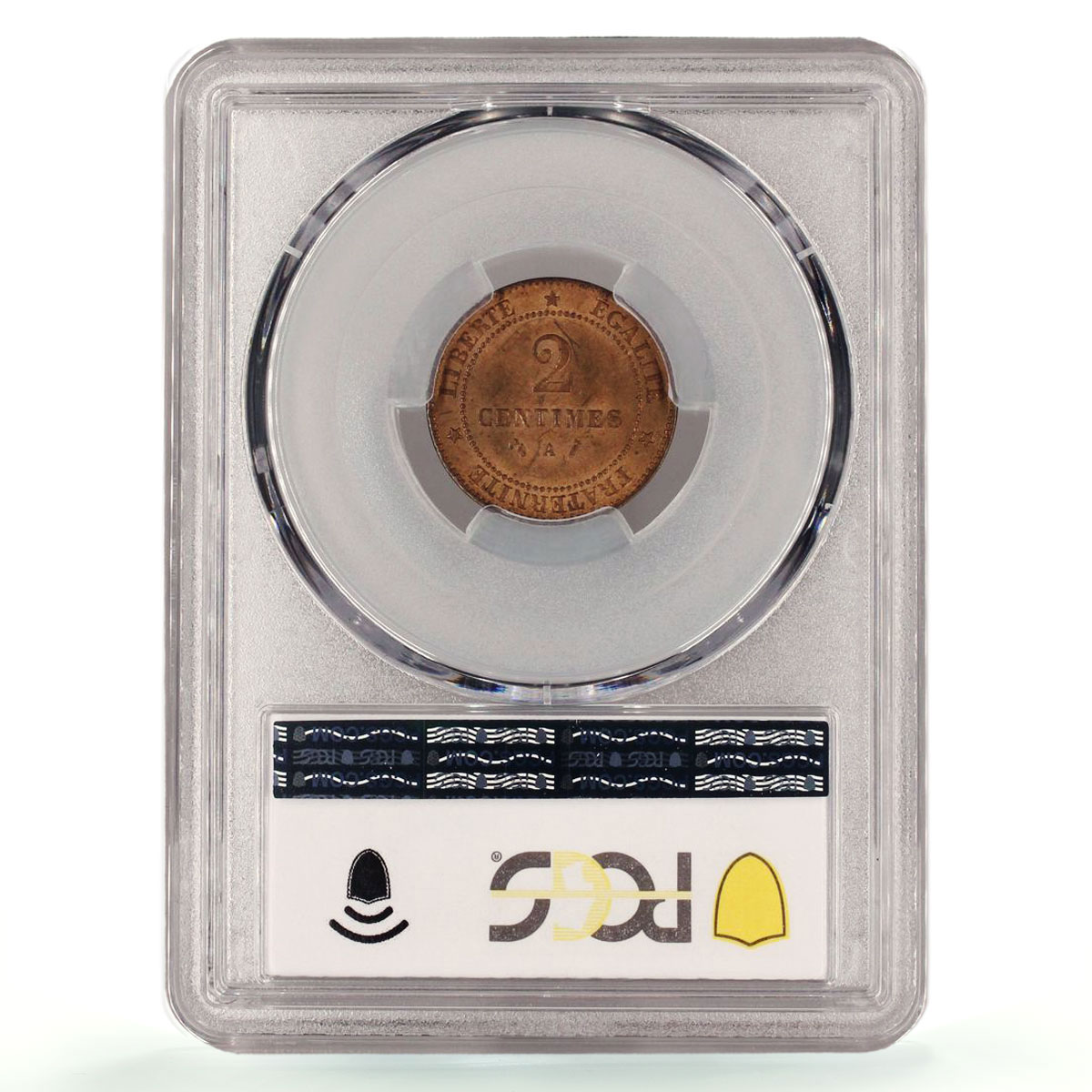 France 2 centimes Republic Coinage Laureate Head KM-827 MS64 PCGS coin 1885