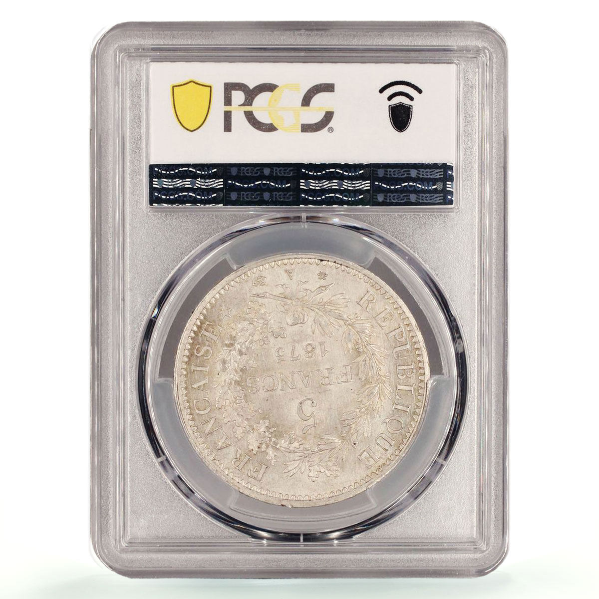 France 5 francs Liberty Equality Fraternity Hercules MS64 PCGS silver coin 1875