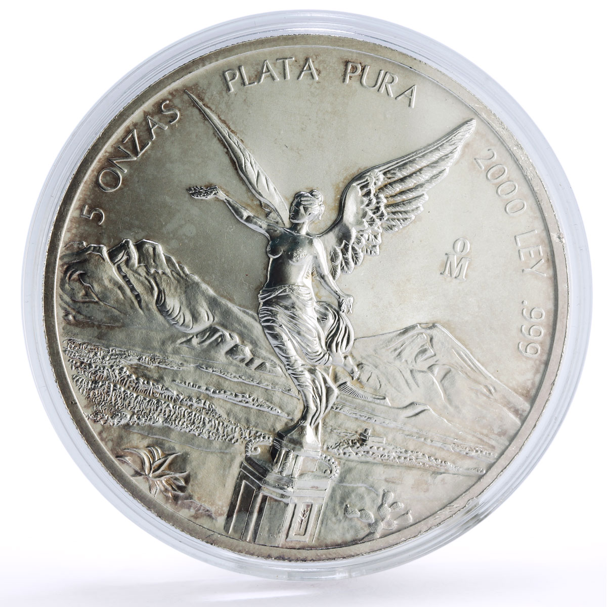 Mexico 5 onzas Libertad Angel of Independence 5 oz silver coin 2000