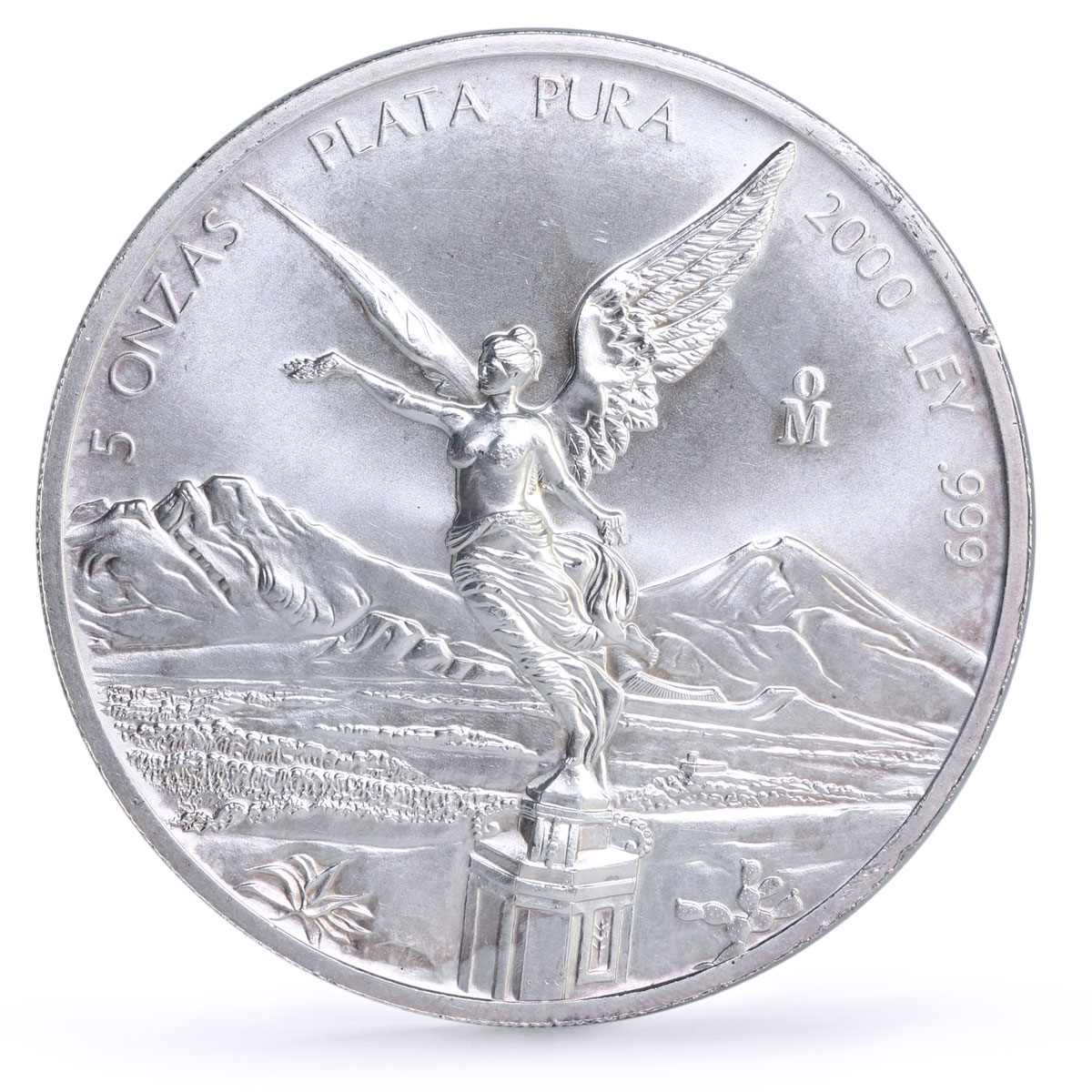 Mexico 5 onzas Libertad Angel of Independence 5 oz silver coin 2000