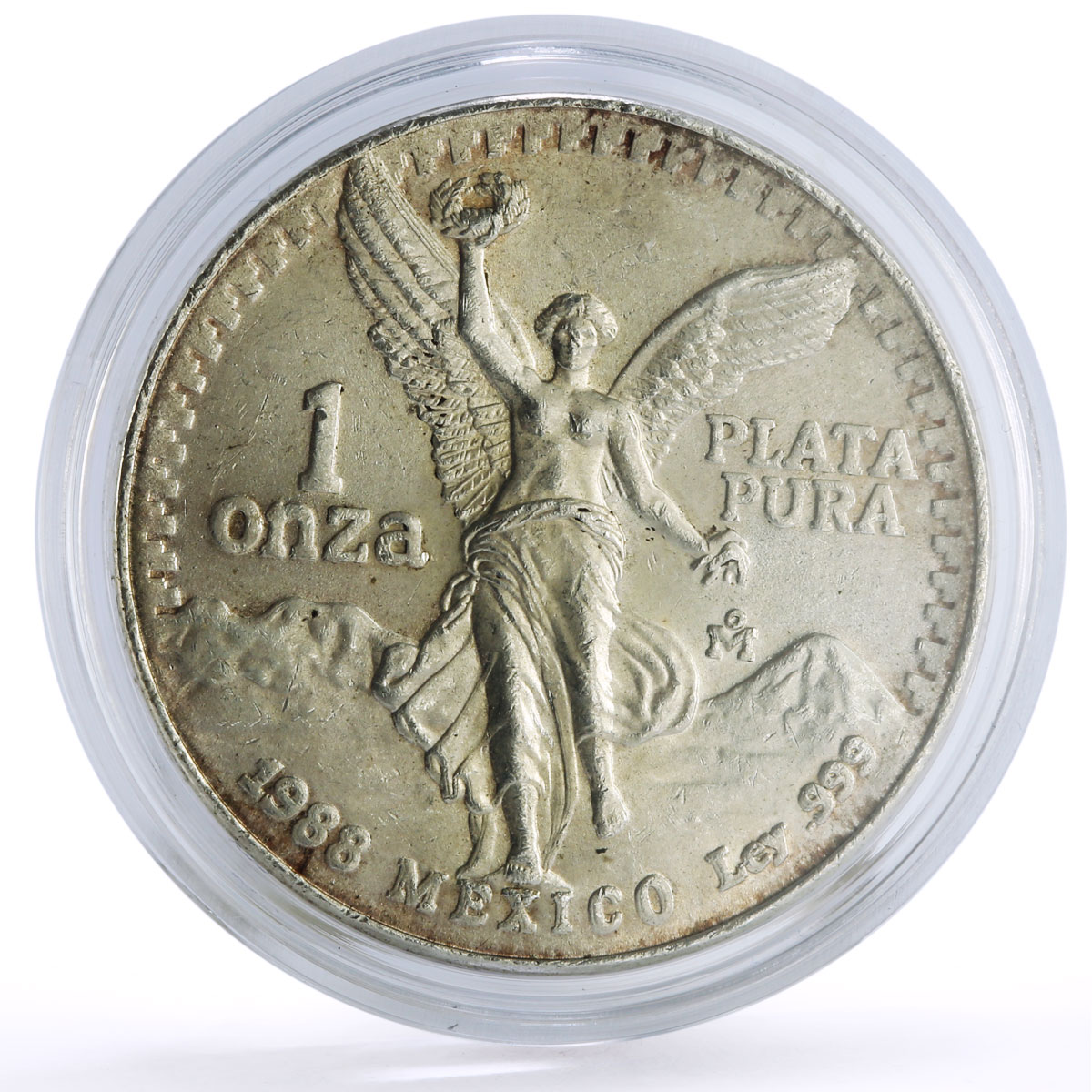Mexico 1 onza Libertad Angel of Independence silver coin 1988