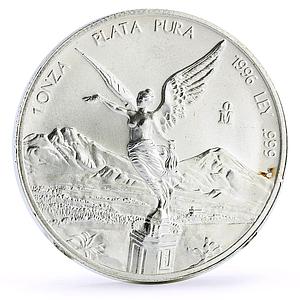 Mexico 1 onza Libertad Angel of Independence silver coin 1996