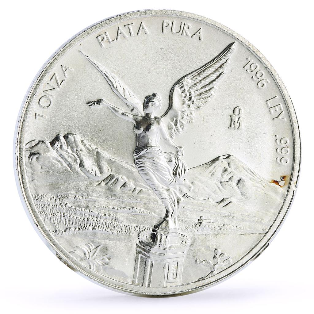 Mexico 1 onza Libertad Angel of Independence silver coin 1996