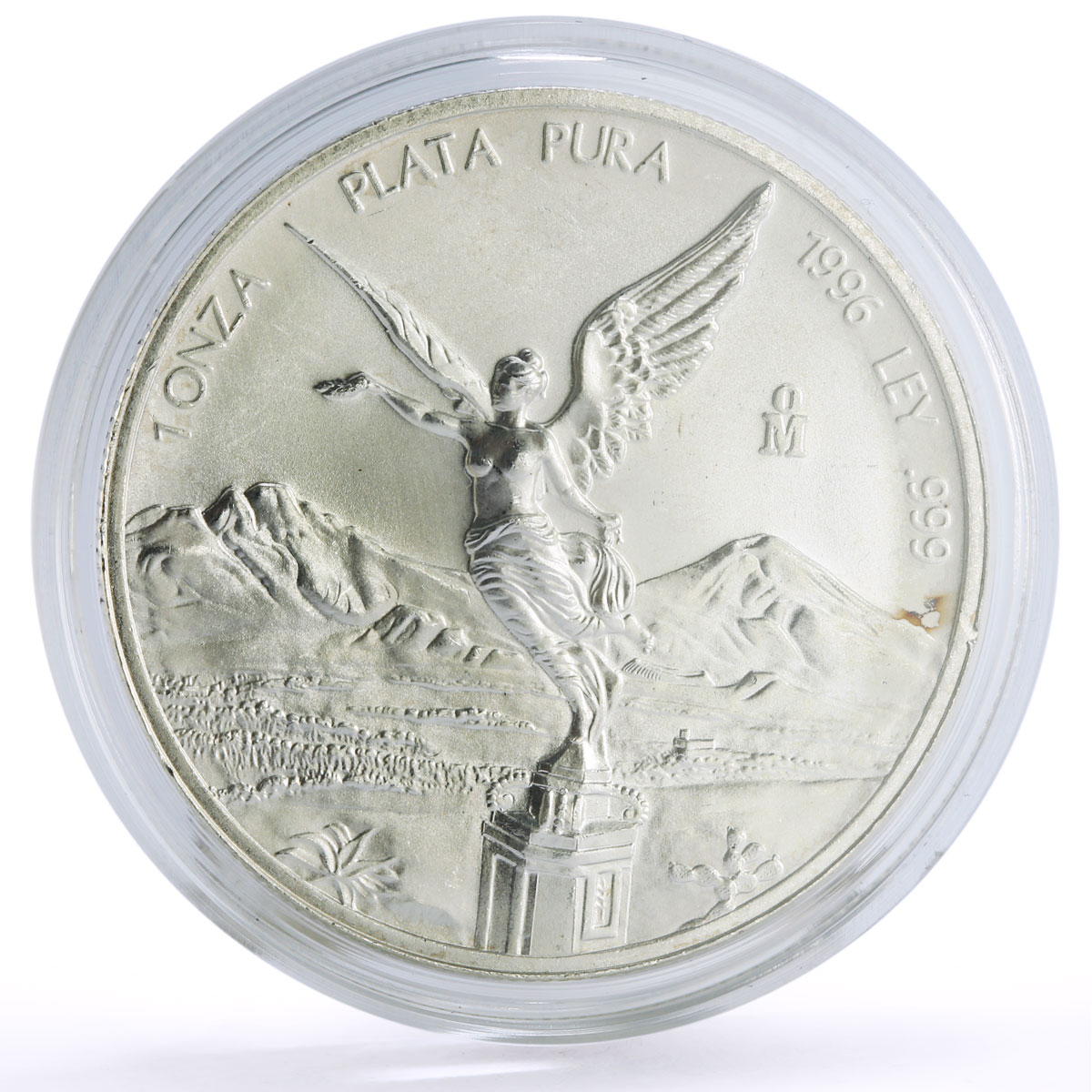 Mexico 1 onza Libertad Angel of Independence silver coin 1996