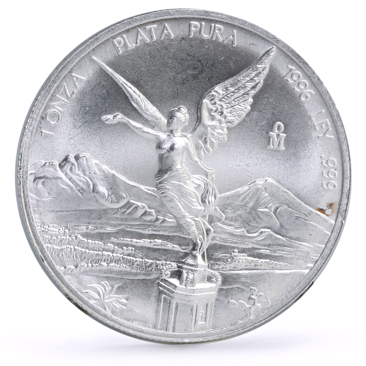 Mexico 1 onza Libertad Angel of Independence silver coin 1996