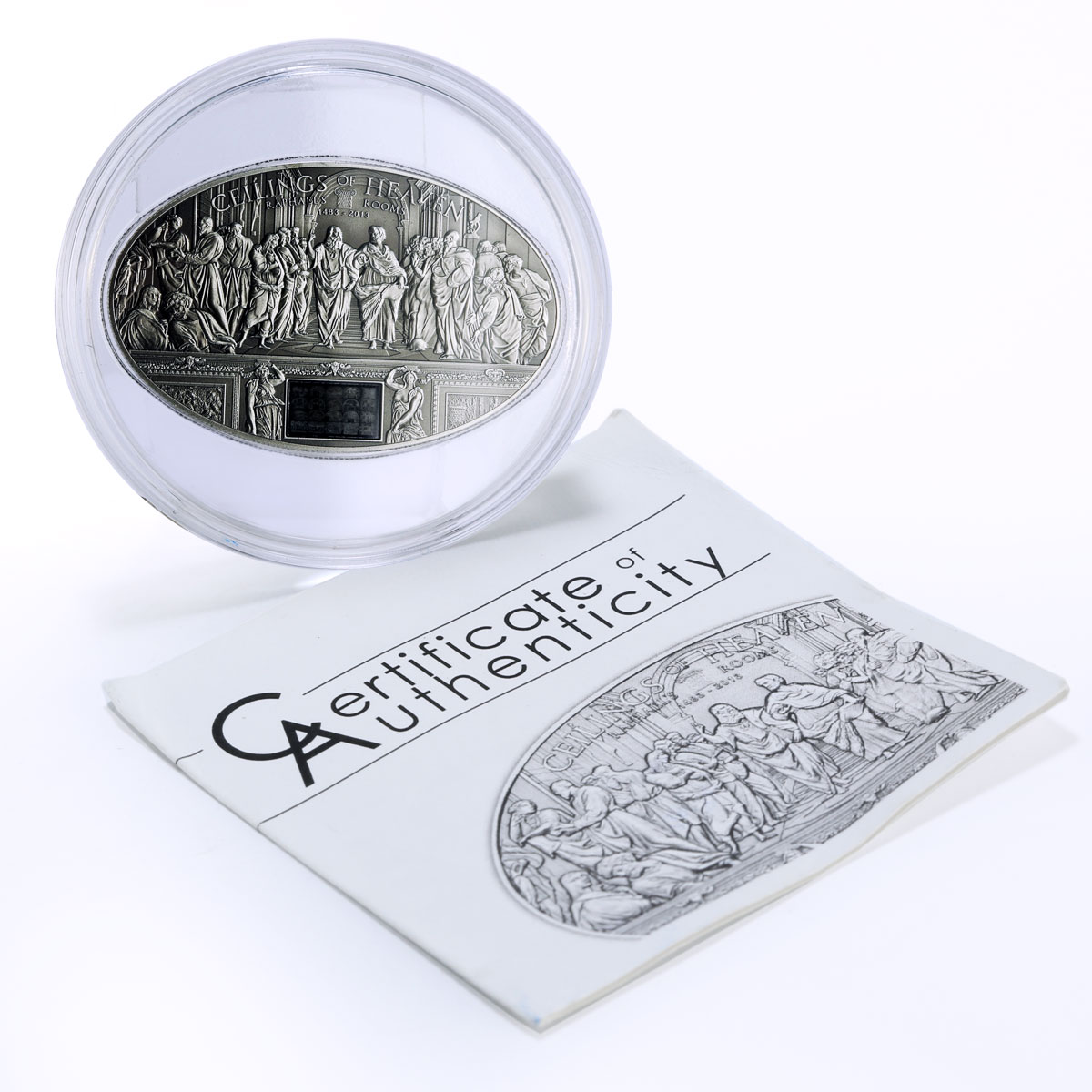 Cook Islands 5 dollars Raphael Rooms Heaven Ceilings Art silver coin 2013