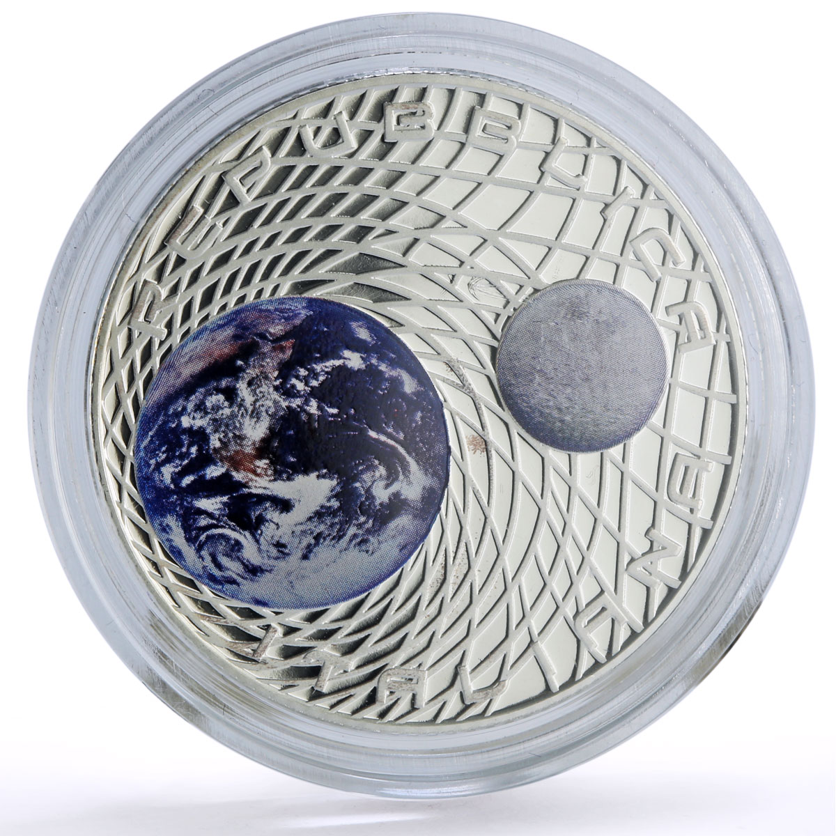 Italy 5 euro Lunar Moon Landing 50th Anniversary Space proof silver coin 2019