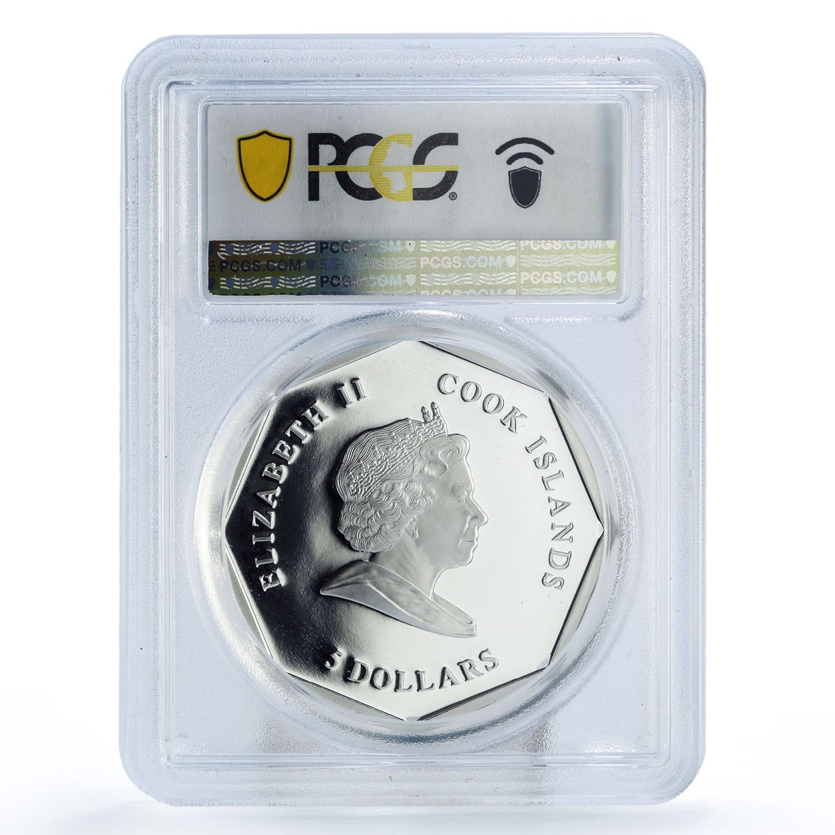 Cook Islands 5 dollars Saint Anthony Antonio Gilt PR67 PCGS silver coin 2010