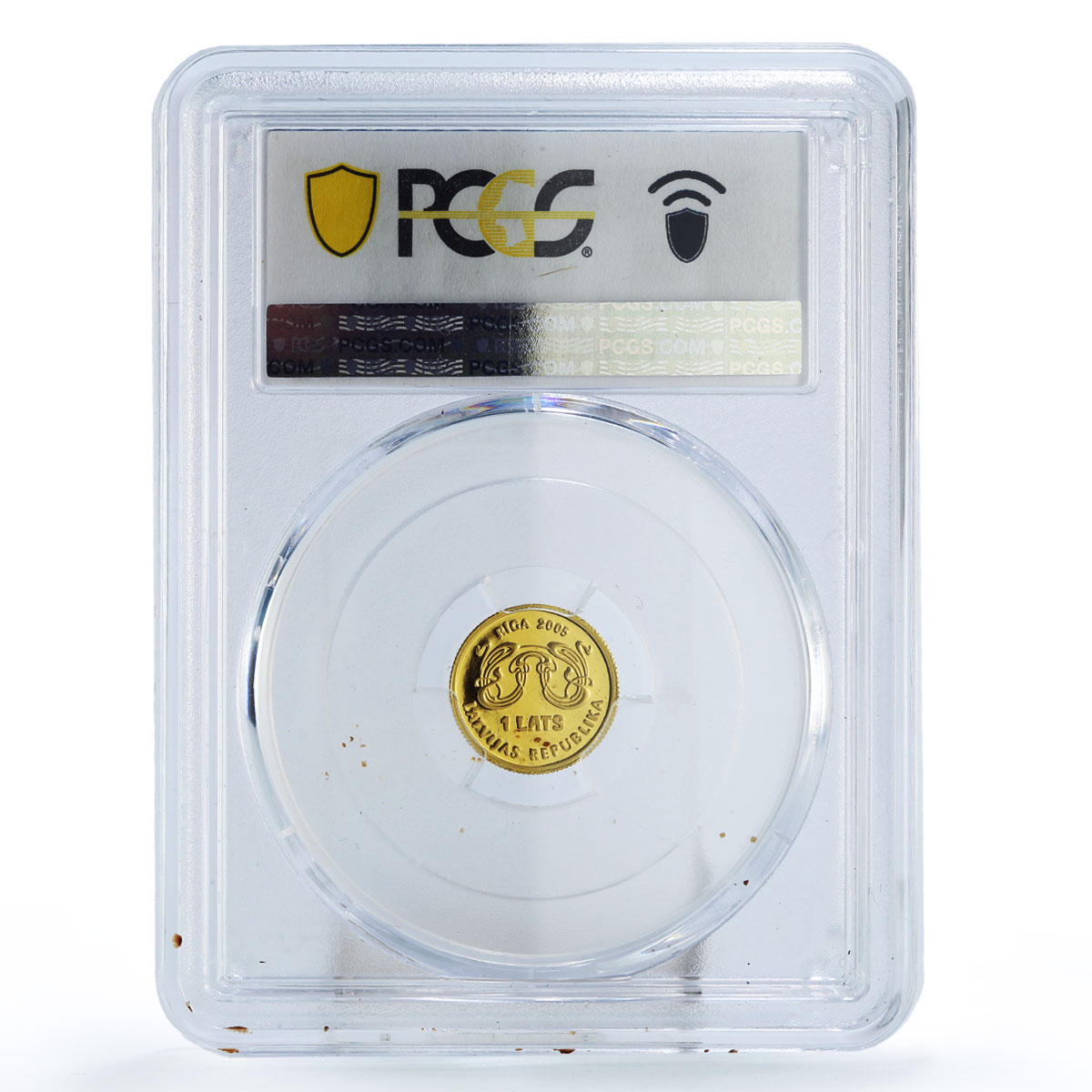 Latvia lats Culture Architecture Riga Art Nouveau Mask PR69 PCGS gold coin 2005