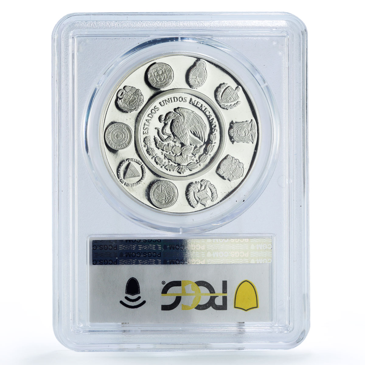 Mexico 5 pesos Two Worlds Encounter Fine Arts Palace PR69 PCGS silver coin 2005