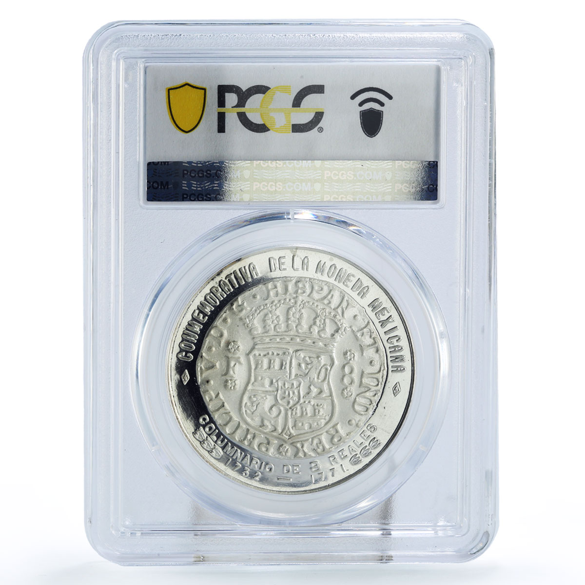 Mexico Numismatic Society Pillar Dollar 8 Reales SP69 PCGS silver medal 1972