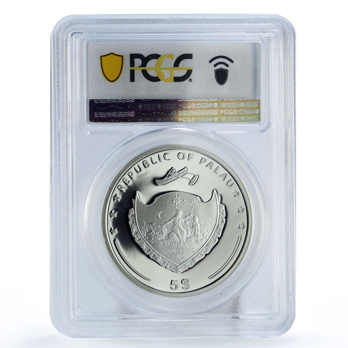 Palau 5 dollars Art Revived Munch Scream Relief PR70 PCGS silver coin 2019