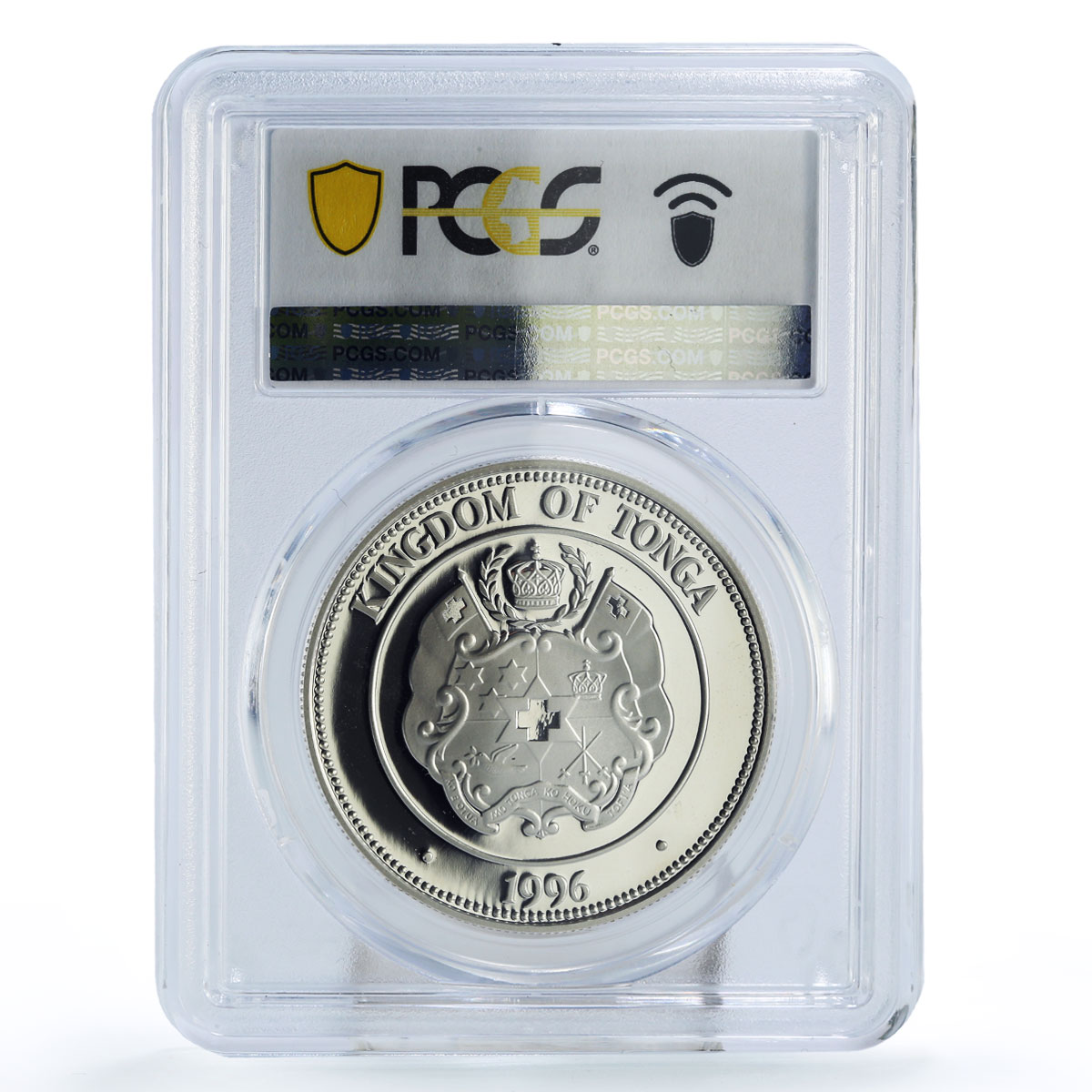 Tonga 1 paanga Queen Halaevalu Mataaho Birth Politics PR69 PCGS silver coin 1996