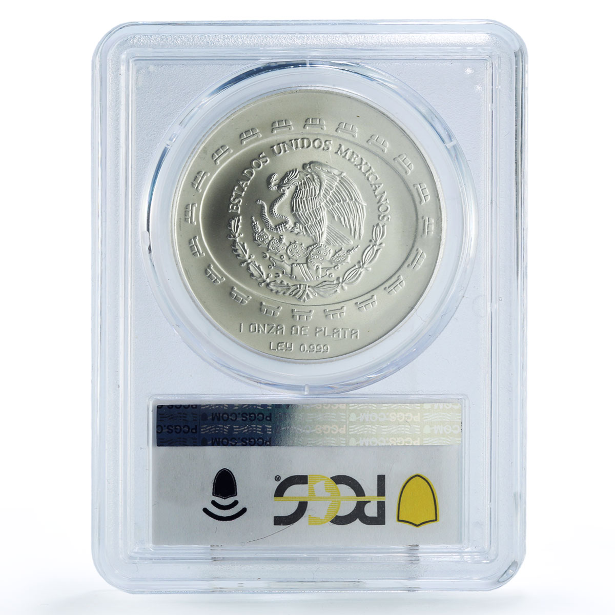 Mexico 5 pesos Precolombina Disco Muerte Death Disc MS67 PCGS silver coin 1997