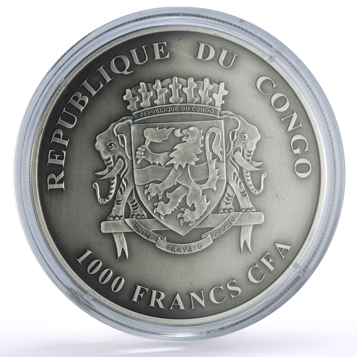 Congo 1000 francs African Ounce Wildlife Baby Lions Cubs Fauna silver coin 2012