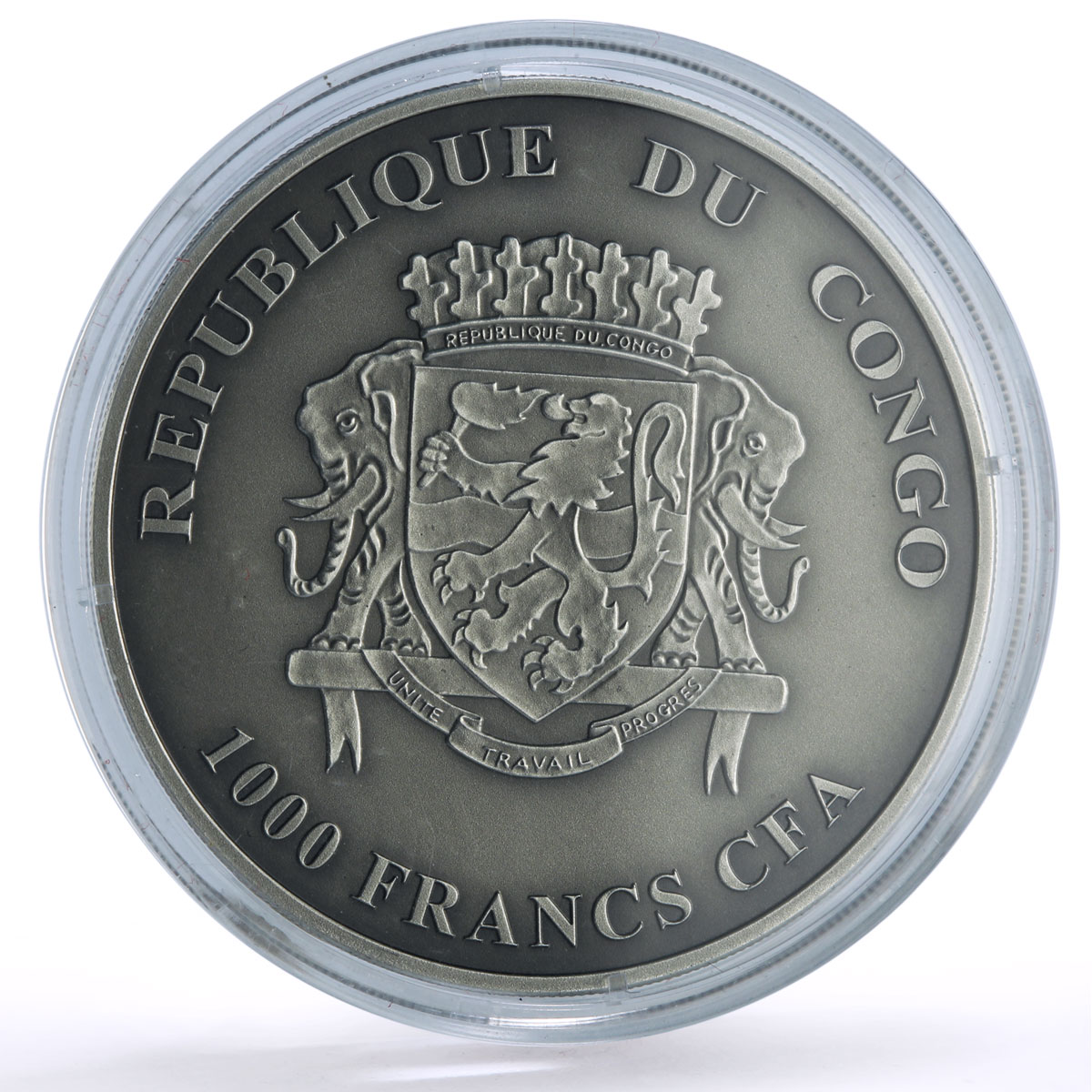 Congo 1000 francs African Ounce Wildlife Gorillas Monkeys Fauna silver coin 2018