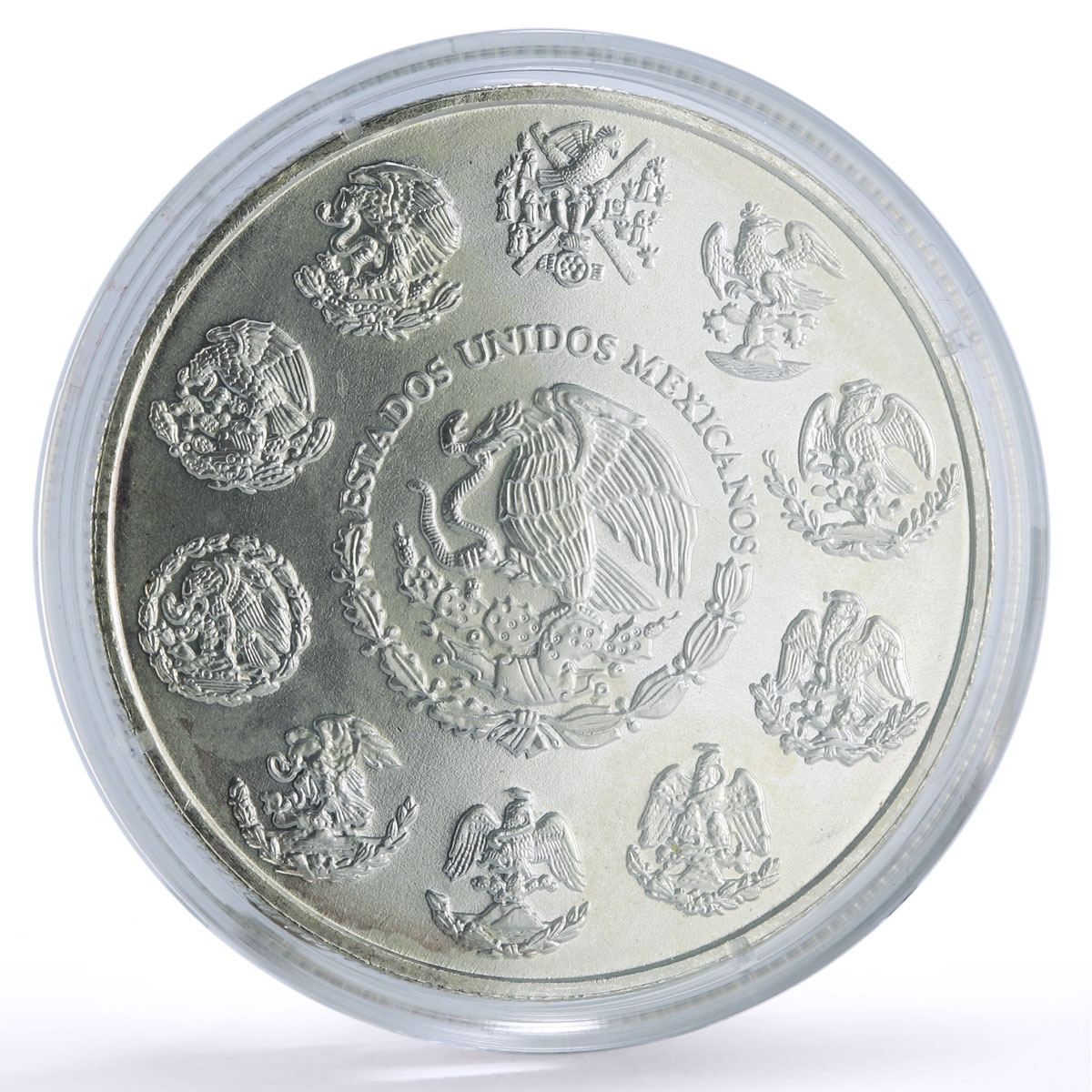 Mexico 5 pesos Conservation Wildlife Aguila Eagle Bird Fauna silver coin 2001