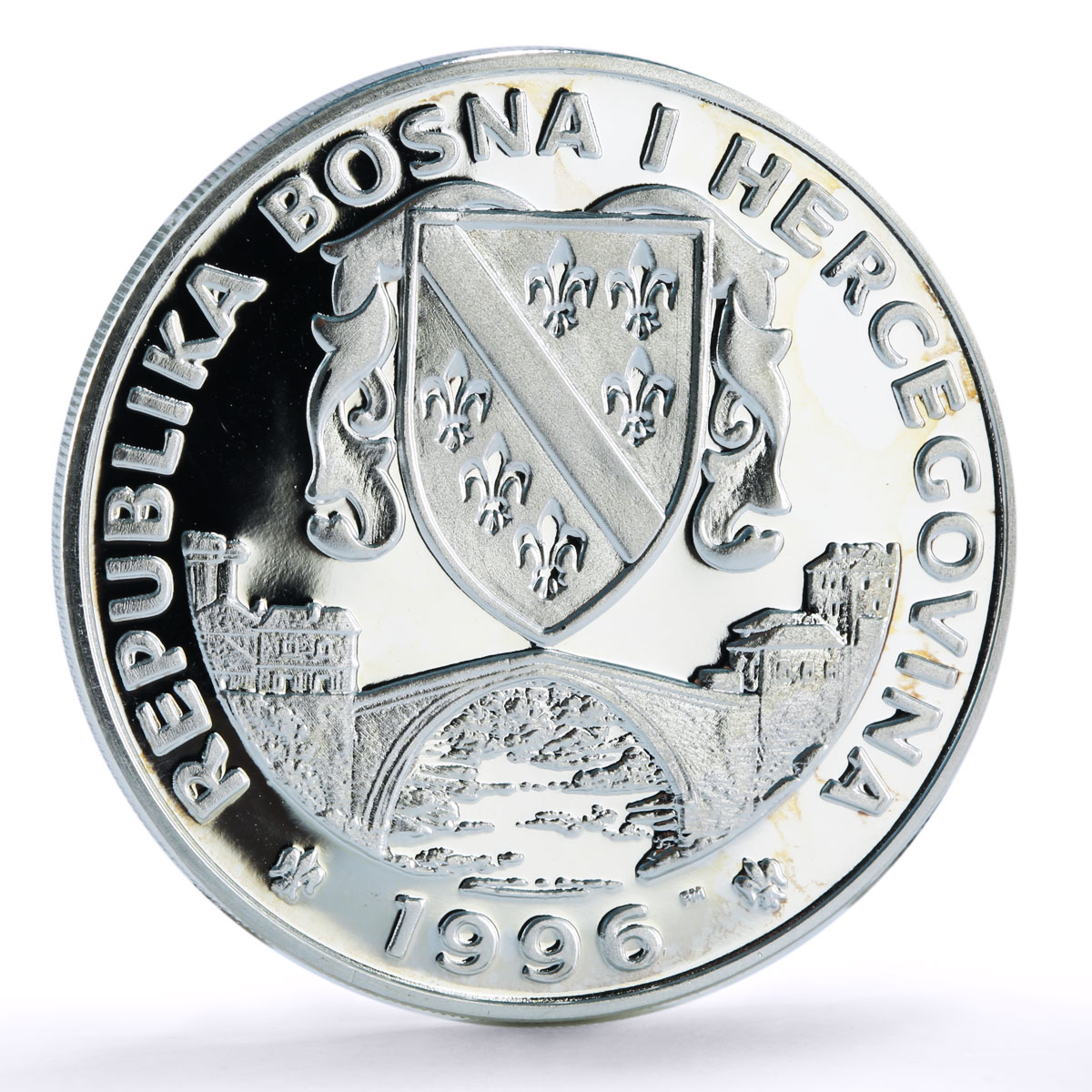 Bosnia and Herzegovina 1 suverena Hanoverian Horse Fauna silver coin 1996