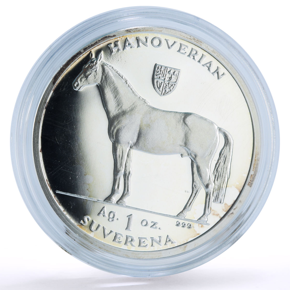 Bosnia and Herzegovina 1 suverena Hanoverian Horse Fauna silver coin 1996