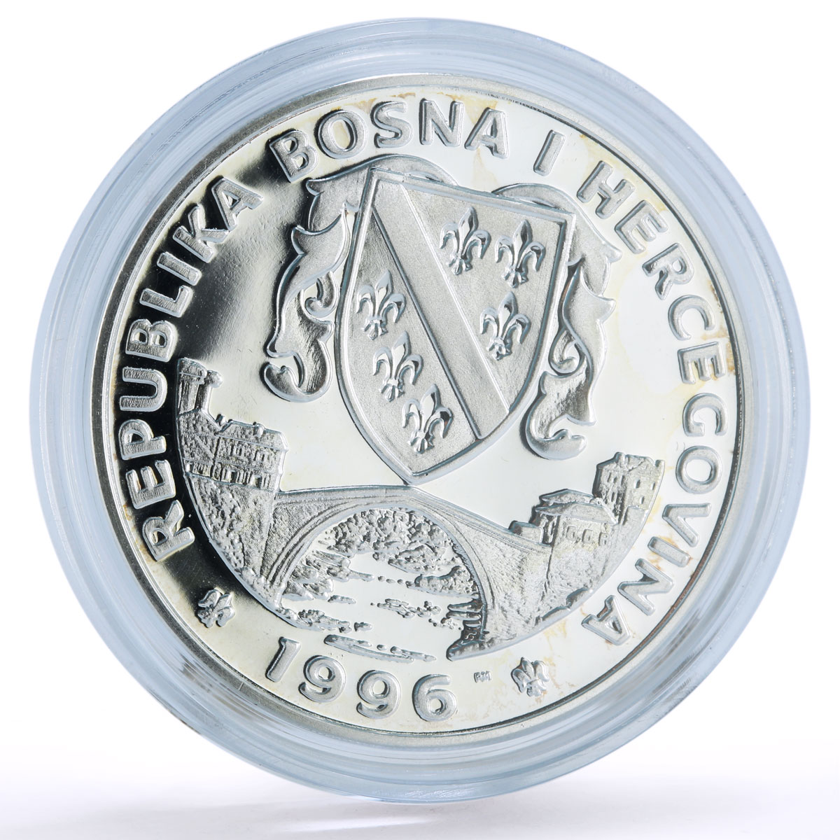 Bosnia and Herzegovina 1 suverena Hanoverian Horse Fauna silver coin 1996