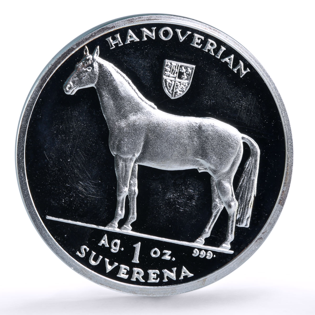 Bosnia and Herzegovina 1 suverena Hanoverian Horse Fauna silver coin 1996