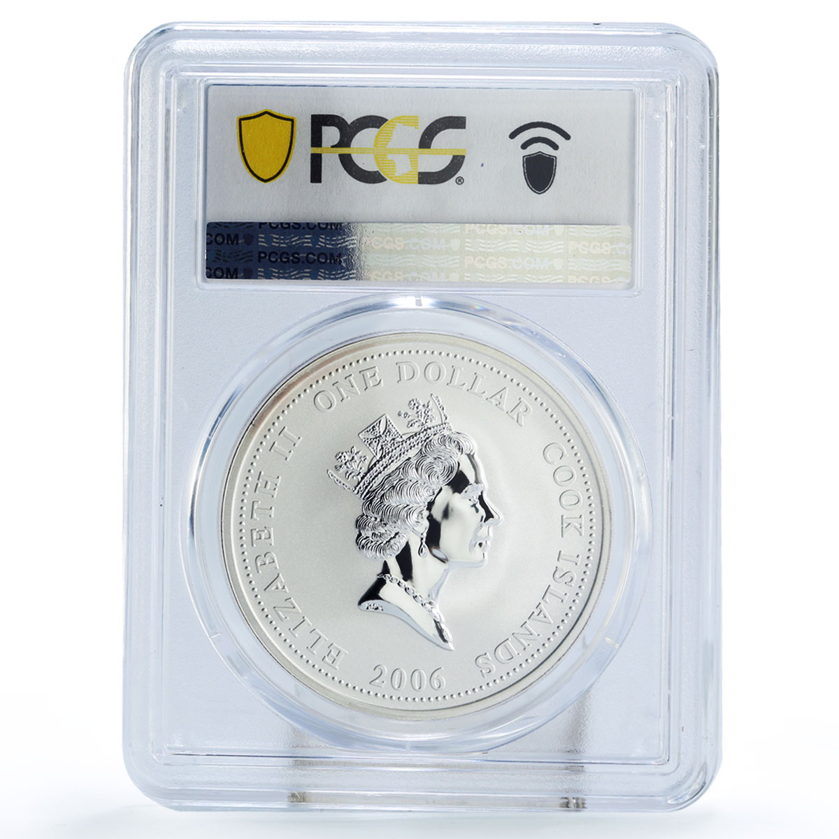 Cook Islands 1 dollar Fire Engines Cars Commer MS69 PCGS silver coin 2006
