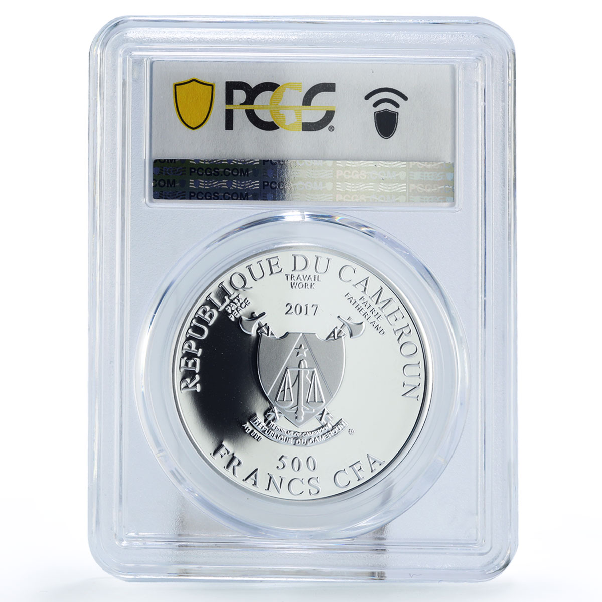 Cameroon 500 francs Botticelli Birth of Venus Art PR70 PCGS silver coin 2017