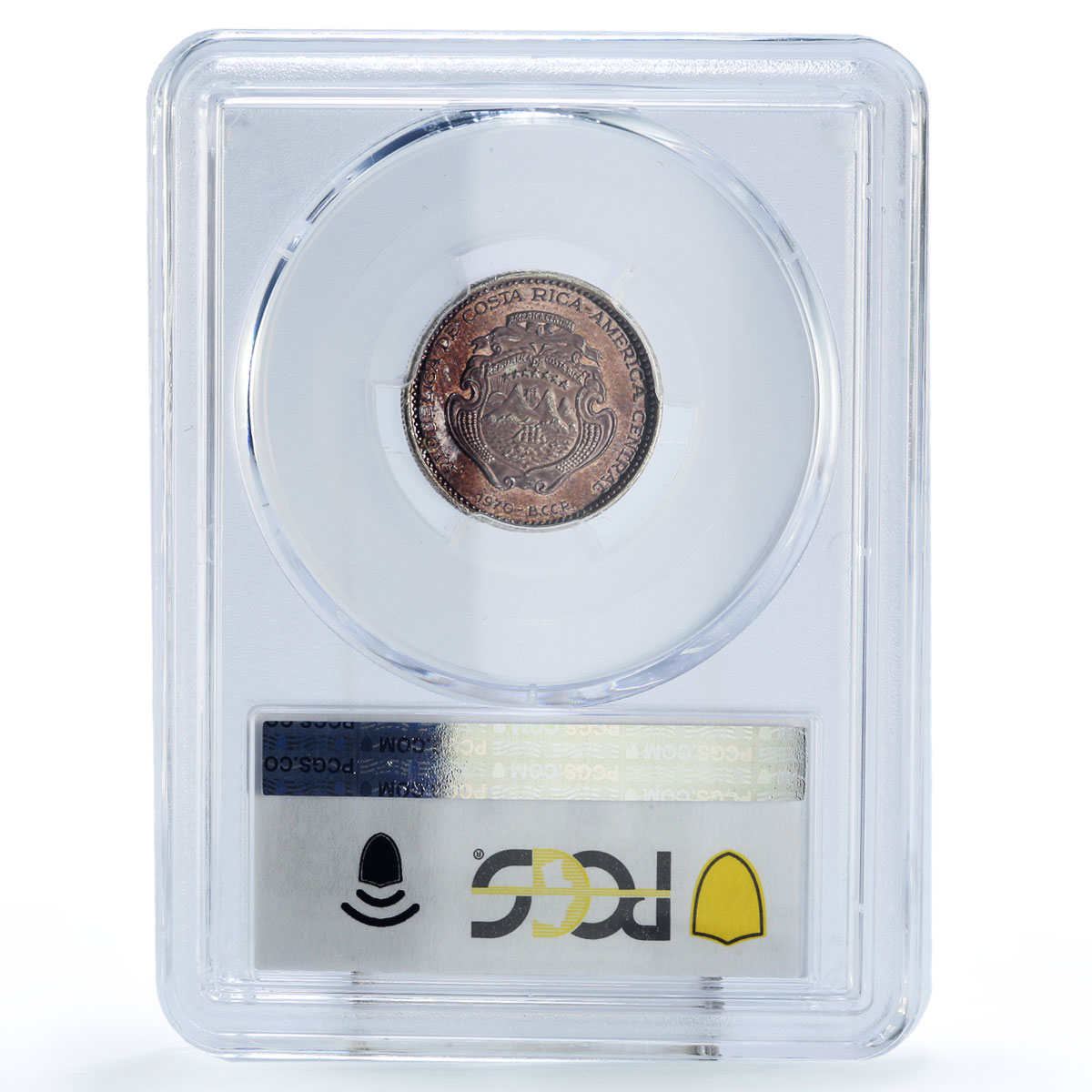 Costa Rica 2 colones Central Bank 20th Anniversary PR66 PCGS silver coin 1970