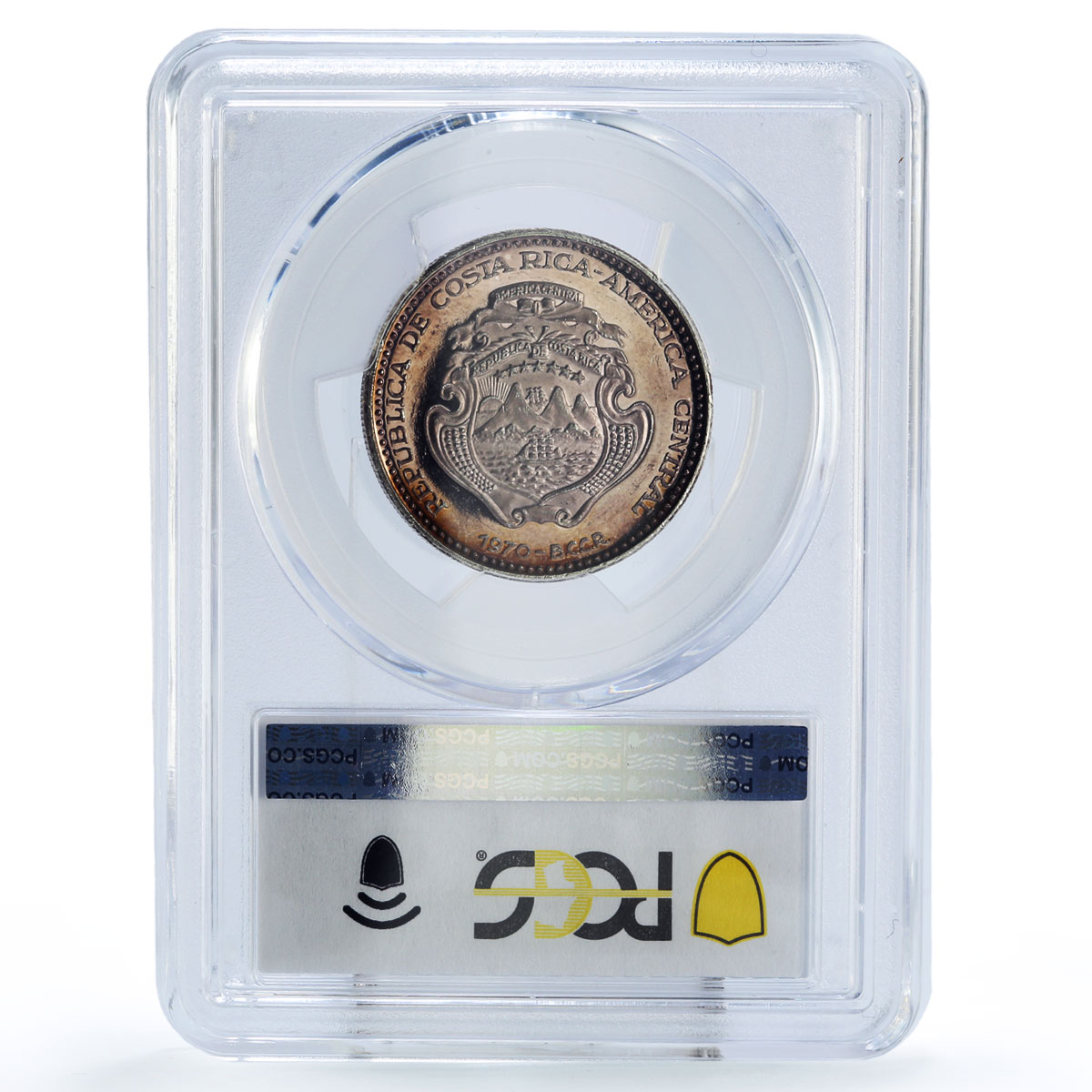 Costa Rica 5 colones Coronado New Carthage Founding PR65 PCGS silver coin 1970
