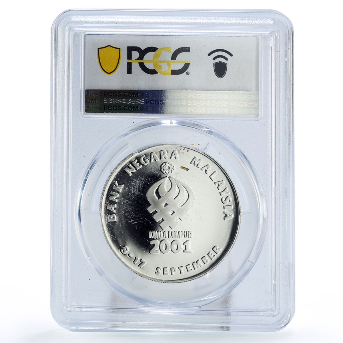 Malaysia 10 ringgit 11th South Asian Olympic Games PR69 PCGS silver coin 2001