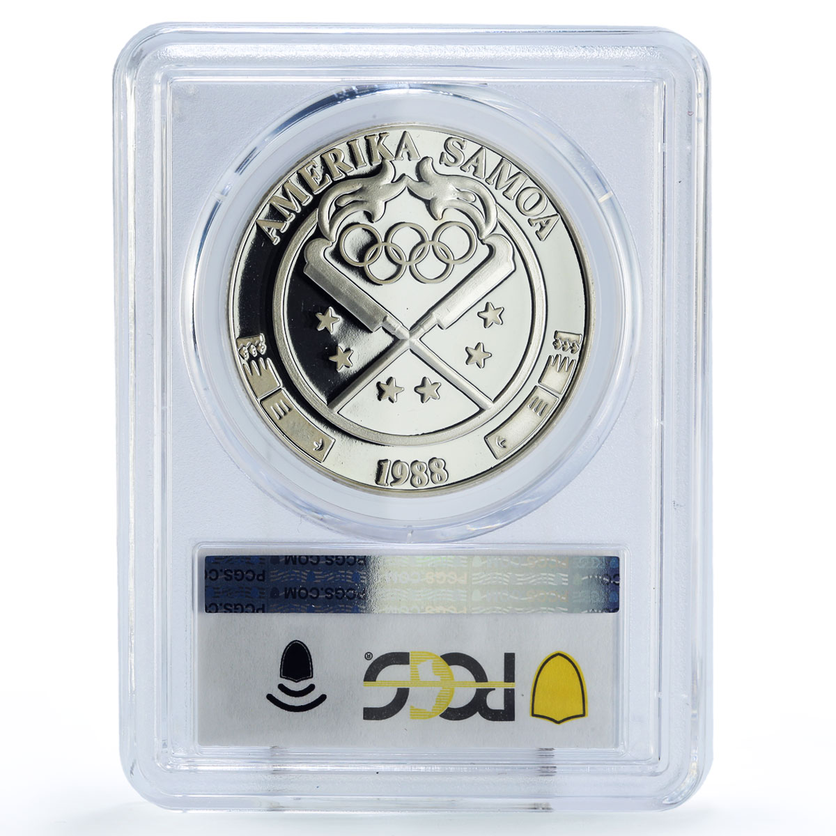 Samoa 5 dollars America Cup Yachting Sailboat Ship PR63 PCGS silver coin 1988