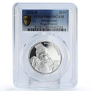 Switzerland 20 francs Roger Federer Tennis Sports PR69 PCGS silver coin 2020